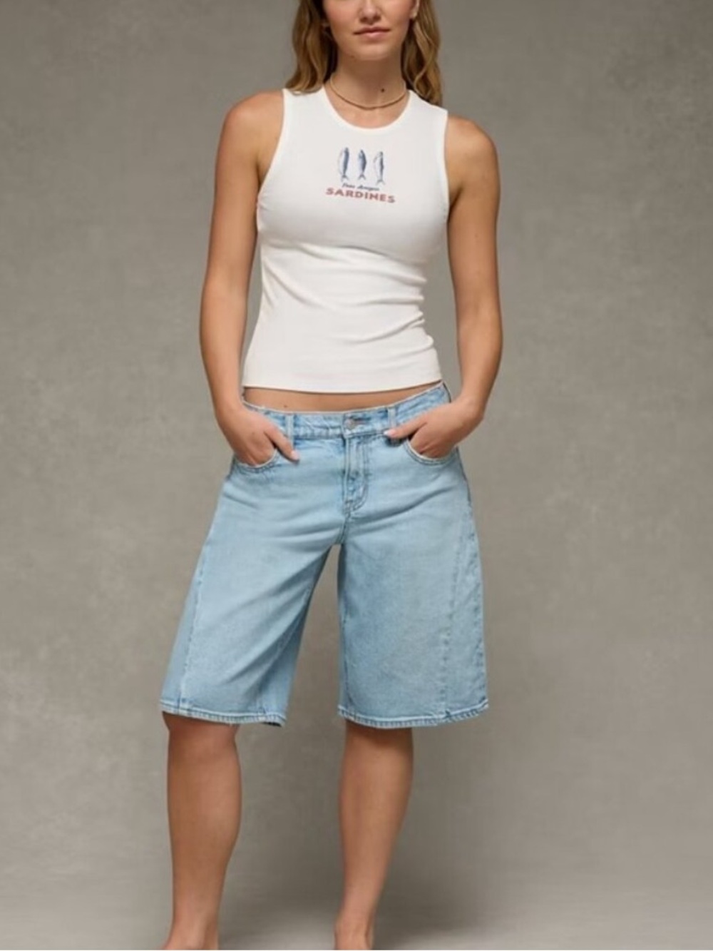American Eagle Trés Amigos Sardines Tank Top